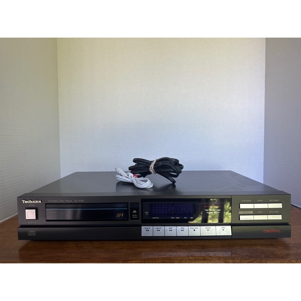 Technics SL-P106 Vintage Compact Disc Player Black Made in Japan **No Remote**